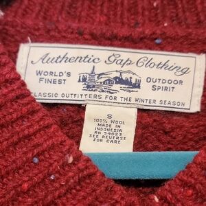 Authentic Gap Red Wool Sweater Vintage